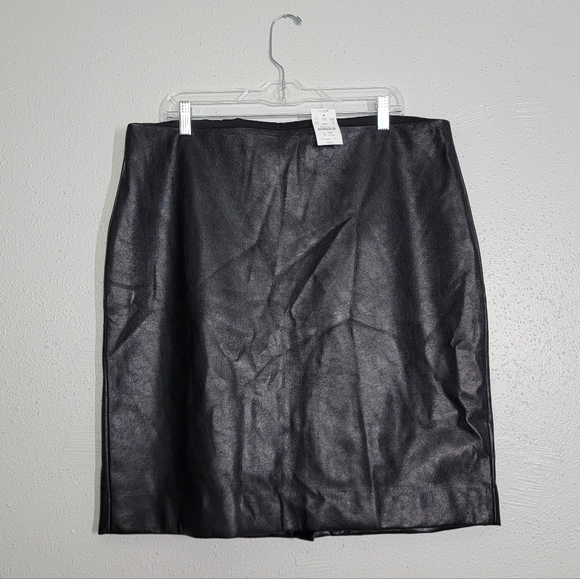J. Crew Dresses & Skirts - NWT J.Crew Black Faux Leather Pencil Skirt